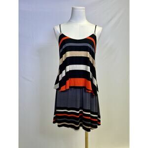 PJK Patterson J Kincaid Womens Striped Multi-Color Sleeveless Dress Sz S Preppy